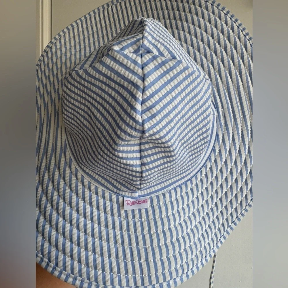 Ruffle Butts Beachtel Blue and White Striped Bucket Hat Toddler 12-2t